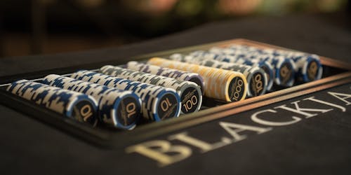 Jetons auf Black Jack Tisch